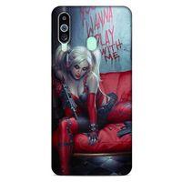 Samsung Galaxy M40 Uyumlu Kılıf Harley Quinn (22) Tam Koruma Kılıfı Kırmızımsı kahverengi