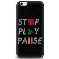 iPhone 6 Plus Kılıf HD Baskılı Kılıf - Stop Play + Tam Ekran Koruyucu