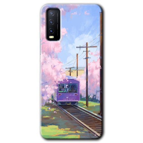 Potkal Hediye Fabrikası Vivo Y20s Kılıf HD Desen Baskılı Arka Kapak - Rails Paint