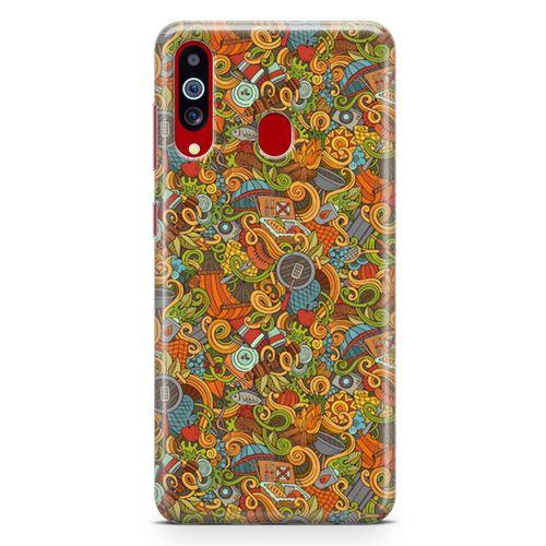 Samsung Galaxy A20s Kılıf Doodle Piknik Seti Arka Kapak Koruma Desenli Full Koruyucu