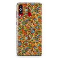 Samsung Galaxy A20s Kılıf Doodle Piknik Seti Arka Kapak Koruma Desenli Full Koruyucu