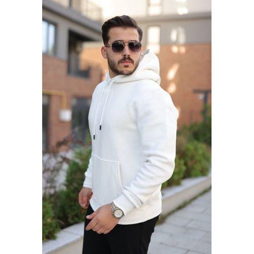 Erkek Kapüşonlu Üç İplik Şardonlu Hoodie