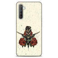 Lopard Oppo Realme XT Uyumlu Kılıf Tattoo's (1) Kılıfı Gül İskelet