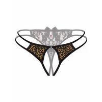 Önü Açık Büyük Beden Leopar Desenli Fantazi Bato Külot