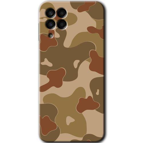 MRCİLETİSİM Samsung Galaxy M33 Kılıf Baskılı Kapak - Kamuflaj 10 +Tam Kaplayan Mat Seramik