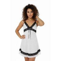 Pınar Beyaz Puantiyeli Gecelik Ve Külottakımı