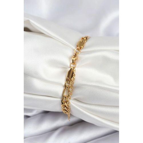 316L Çelik Gold Renk Oval Yazı Yazmaya Uygun Kadın Bileklik