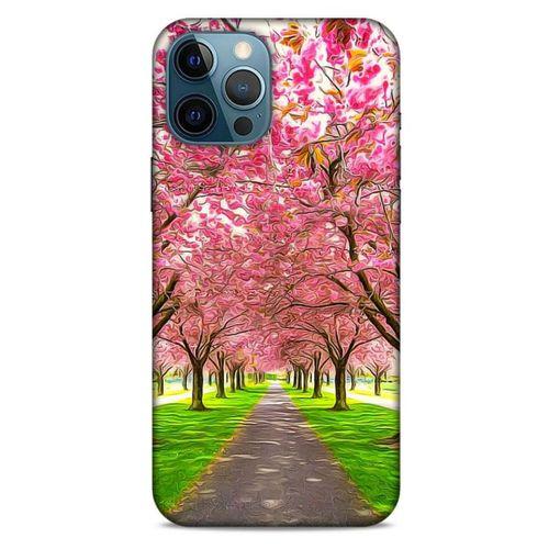 Lopard Apple iPhone 12 Pro Max Uyumlu Kılıf Bahar (42) Rugged Armor Kılıf Pembe Ağaç