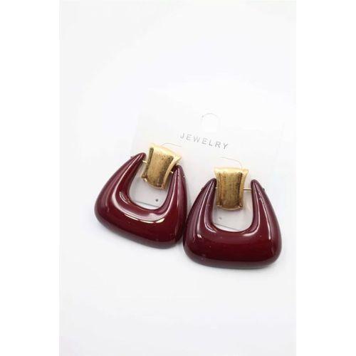 Çanta Küpe - Bordo