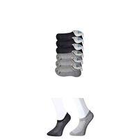 Siyah ve Gri Erkek Görünmez Çorap 6 çift