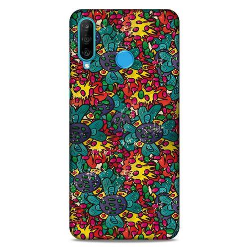 Lopard Huawei P30 Lite Uyumlu Kılıf Soyut Sanat (29) Baskılı Arka Koruma Kılıfı