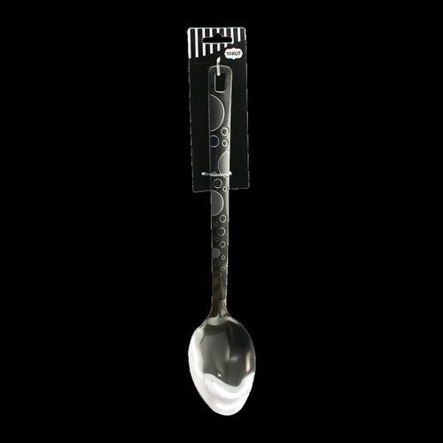 Çelik Servis Kaşık 36 cm Desenli