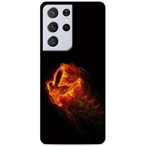 Lopard Samsung Galaxy S21 Ultra Uyumlu Kılıf FireX (30) Silicone Case Ateş Kartal