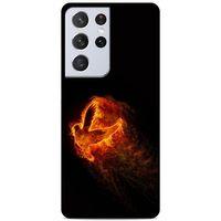 Lopard Samsung Galaxy S21 Ultra Uyumlu Kılıf FireX (30) Silicone Case Ateş Kartal