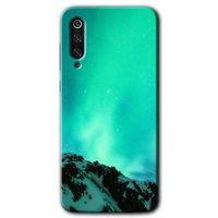 MRCİLETİSİM Xiaomi Mi 9 SE Kılıf HD Desen Baskılı Arka Kapak+Temperli Cam - Aurora