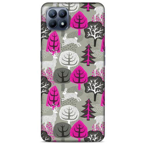 Huawei P40 Lite Kılıf Snowix (31) TPU Kılıf Fuşya Gri