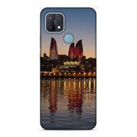 Oppo A15 Uyumlu Kılıf Azarbaijan (28) Arka Kapak Alov Kuleleri