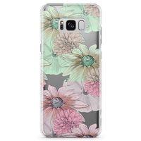 Samsung Galaxy S8 Kılıf Alman Papatyası Arka Kapak Koruma Desenli Full Koruyucu