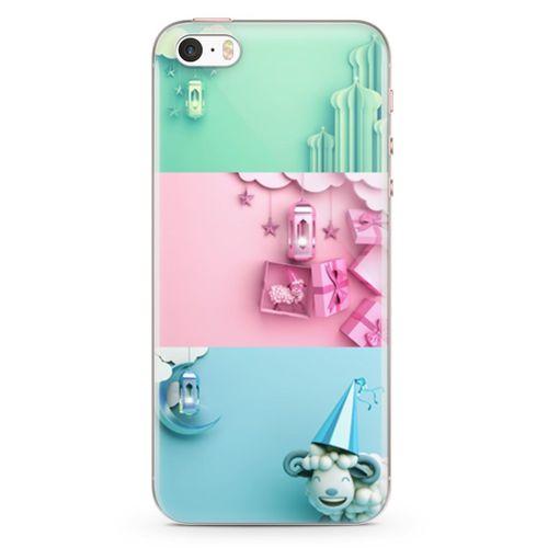 Apple iPhone SE Kılıf Duvar Süsleri Arka Kapak Koruma Desenli Full Koruyucu