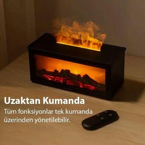 Zhltools A4 Şömine Esintili Aromaterapi Difüzörü Ultrasonik Hava Nemlendici