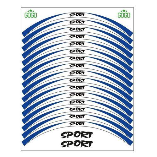 SEVGENT Mavi Beyaz Sport Reflektörlü 1 Set Jant Şeridi