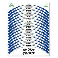 SEVGENT Mavi Beyaz Sport Reflektörlü 1 Set Jant Şeridi