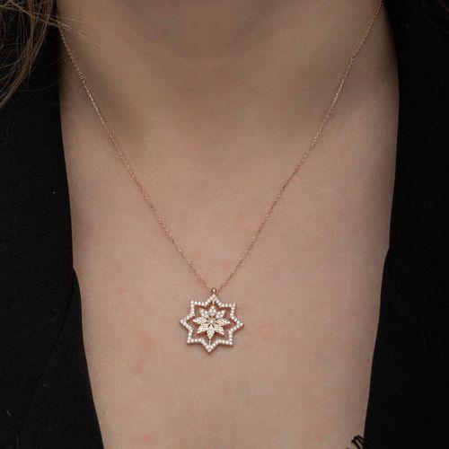 Lucky Life 925 Ayar Gumuss Rose Kar Tanesi Lucky Life Lucky Life Kadın Kolye