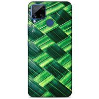 Lopard Oppo Realme C15 Uyumlu Kılıf Bahar (37) Silicone Cover Bambu Yaprak