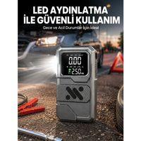 Çok Fonksiyonlu Akü Takviye Ve Taşınabilir Hava Kompresörü