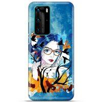 Lopard Huawei P40 Pro Uyumlu Kılıf Sürreal Yüzler ♀ (27) Tasarımlı Kılıf Baskılı