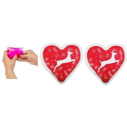 2 Adet Kalpli Geyikli Cep Sobası,El Isıtıcı,Sıcak Su Torbası Pvc  9Cm