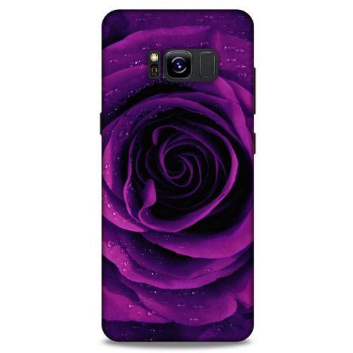 Samsung Galaxy S8 Uyumlu Kılıf Mor Delisi (37) Silicone Cover Gül
