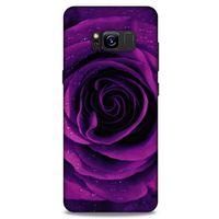 Samsung Galaxy S8 Uyumlu Kılıf Mor Delisi (37) Silicone Cover Gül
