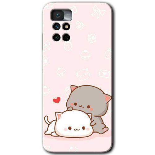 Xiaomi Redmi Note 11 4G HD Baskılı Kılıf + 9D Tam Ekran Koruyucu - Kedi Aşkı