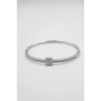 Taşlı Vip Bilezik - Gümüş