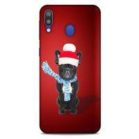 Samsung Galaxy M20 Kılıf Köpek Kıyafetleri (23) Ultra Koruma Kılıfı French Bulldog Bere