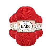 5 Adet Pırlanta Amigurumi El Örgü İpi Yünü Gelincik Kırmızı 6741