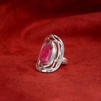 Yakut Taşlı Gümüş Yüzük