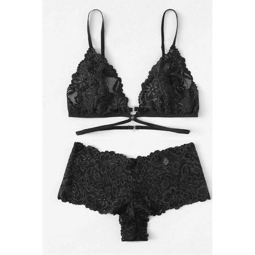 Kadın Siyah Özel Şık Sütyen Külot Takımı