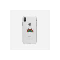Gökkuşağı Desenli iPhone Xs Max Şeffaf Telefon Kılıfı