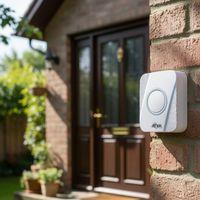 Beyaz Kablosuz Su Geçirmez Kapı Zili