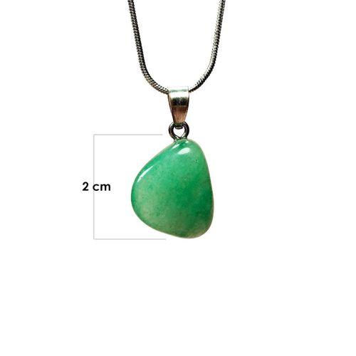 Yeşim Taşı Doğal Taşı Zincirli El Yapımı Kolye Uç: 2 cm Zincir: 20 cm Kutulu