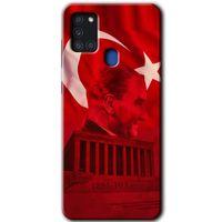 Potkal Hediye Fabrikası Samsung Galaxy A21s Kılıf HD Desen Baskılı Arka Kapak - Anıtkabir Atatürk