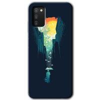 Samsung Galaxy A03s Kılıf HD Desen Baskılı Arka Kapak - City Bird Sky