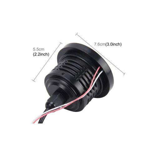 Mercekli Angel Yuvarlak Led Kırmızı Sis Farı 7.6cm Metal Gövde