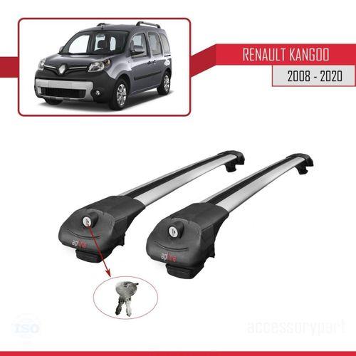 Renault Kangoo 2008-2020 Arası ile uyumlu ACE-1 Ara Atkı Tavan Barı GRİ