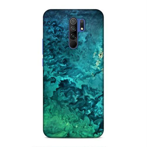 Xiaomi Redmi 9 Kılıf Mavi Yesil Plazma Arka Kapak Silikon Koruma Full Koruyucu