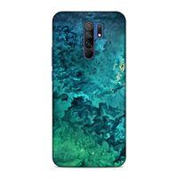 Xiaomi Redmi 9 Kılıf Mavi Yesil Plazma Arka Kapak Silikon Koruma Full Koruyucu