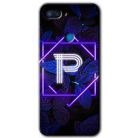 Xiaomi Mi 8 Lite HD Baskılı Kılıf + 9D Tam Ekran Koruyucu - Dark Neon Yaprak P Harfi