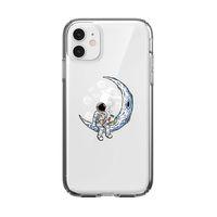 iPhone 11 Keyifli Astronot Lens Korumalı Şeffaf Telefon Kılıfı